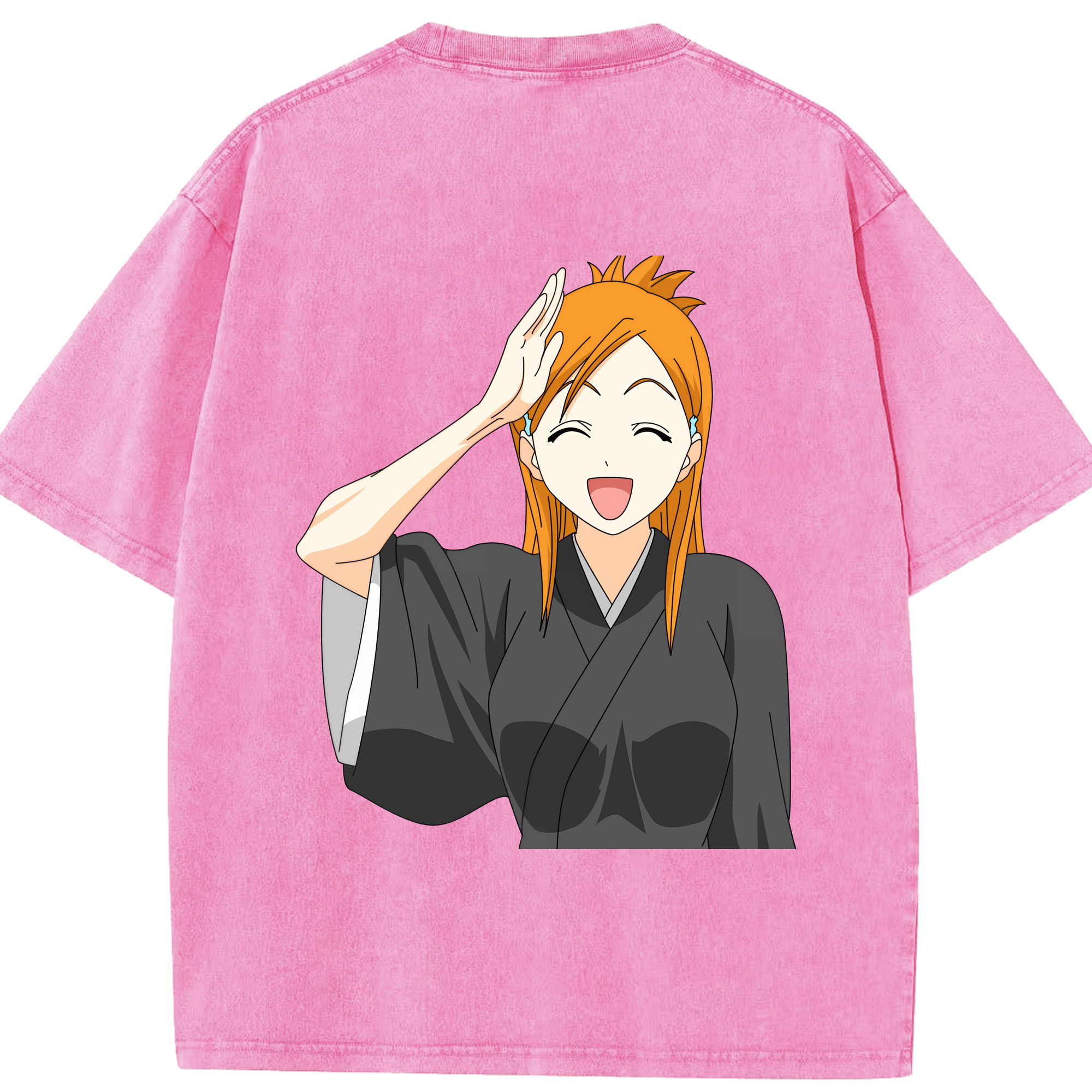 （画像用） ブリーチ 井上織姫（いのうえおりひめ） BLEACH Inoue Orihime 綿100% ヴィンテージ風 半袖Tシャツ（背面プリント）